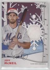 2021 Topps Holiday WalMart Mega Box Relics Red Metallic 23/25 Jeff McNeil 1o3