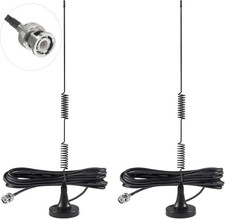 2pcs Police Scanner Antenna - 20-1300MHz Radio 2pcs, Black