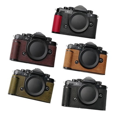 Handmade Genuine Leather Half Case for Nikon ZF Camera Kontice Insert Cover