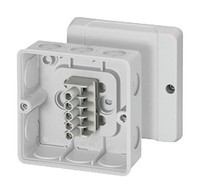 Hensel Klemmenkasten 4Qmm 5Fach Kunststoff 98X98X52Mm Aufputz 10... DE9345