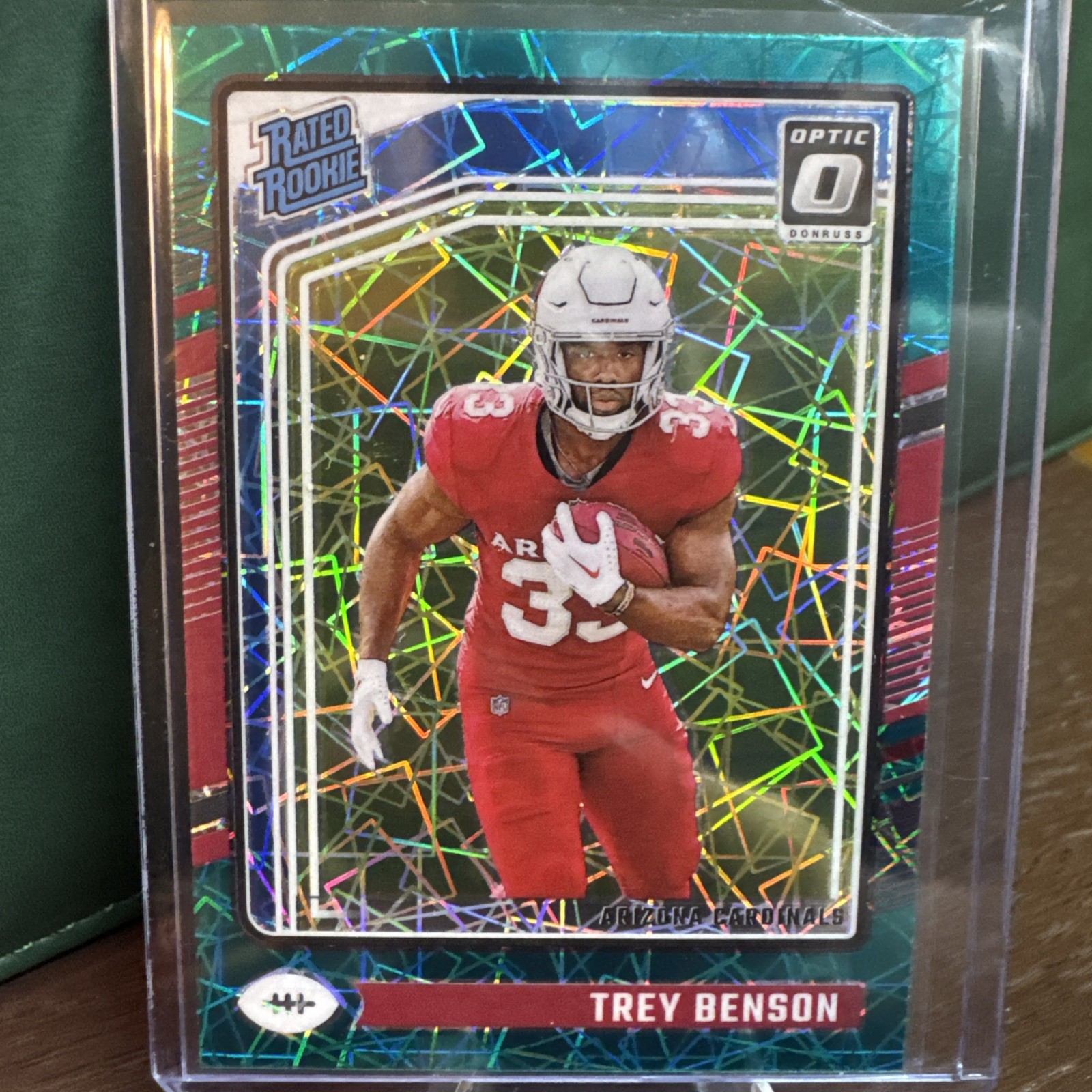 2024 Panini Donruss Optic - Rated Rookie Trey Benson #293 Teal Velocity Prizm