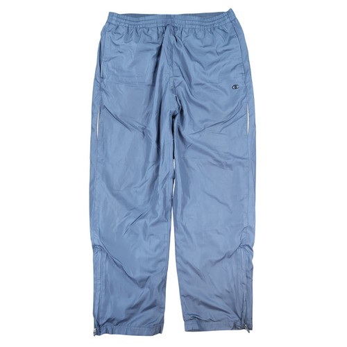 Champion Track Pants Mens Medium Blue Polyester Windbreaker Relaxed Athletic