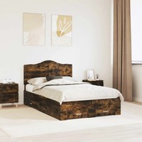 Bettrahmen GeräUcherte Eiche 120 X 190 Cm Holzwerkstoff