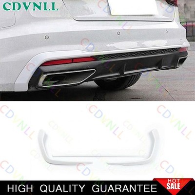 For Audi A4 20-2024 Bright White Exterior Rear Bumper Strip Protector Cover Trim