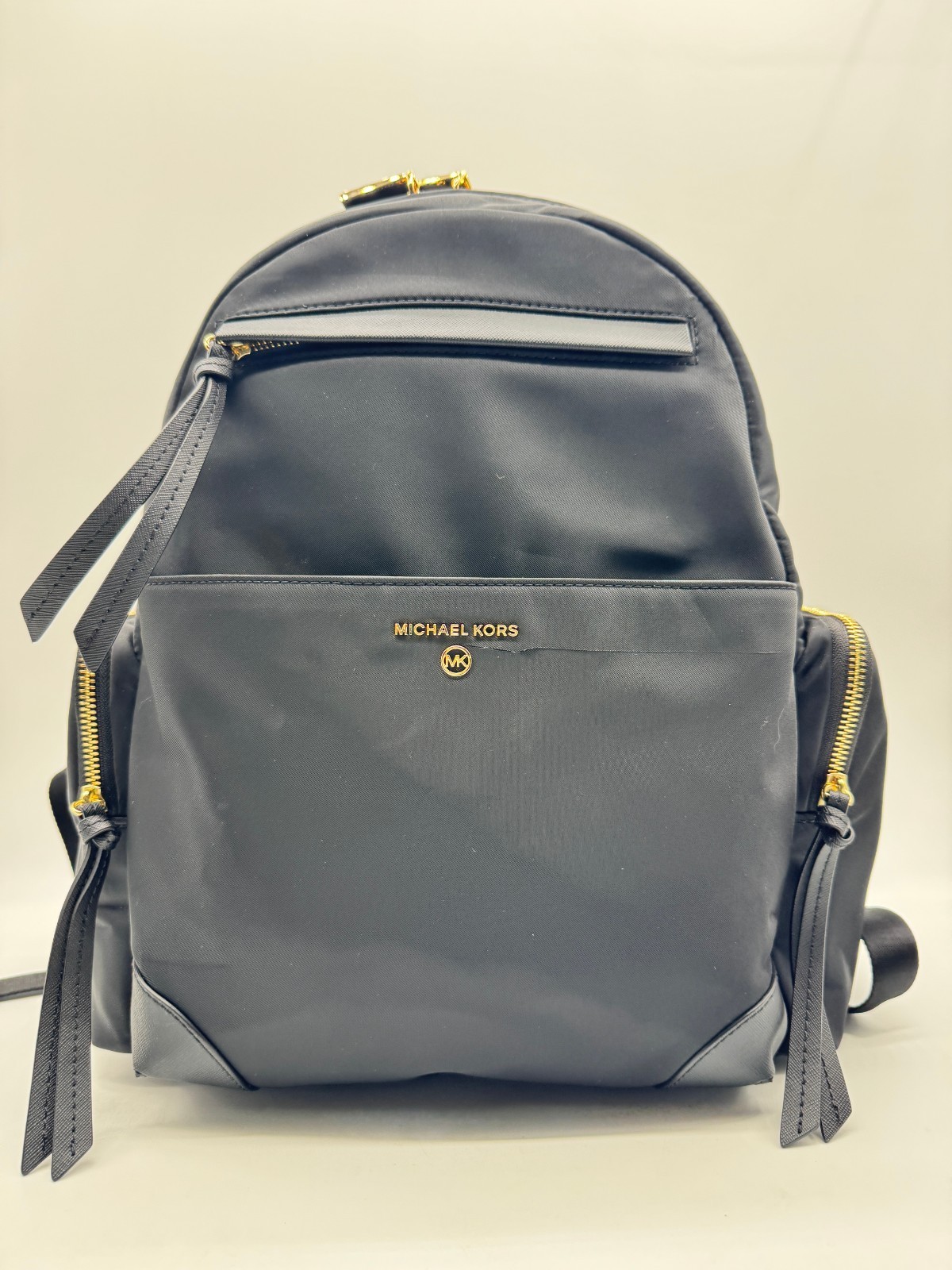 MICHAEL KORS Prescott nylon padded women's large backpack BLACKUsed has scratch~ thumbnail 5