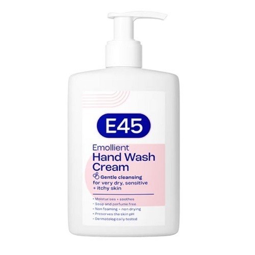 E45 Hand and Body Wash Cream Dry Itchy & Irritated Eczema Prone Skin 250ml
