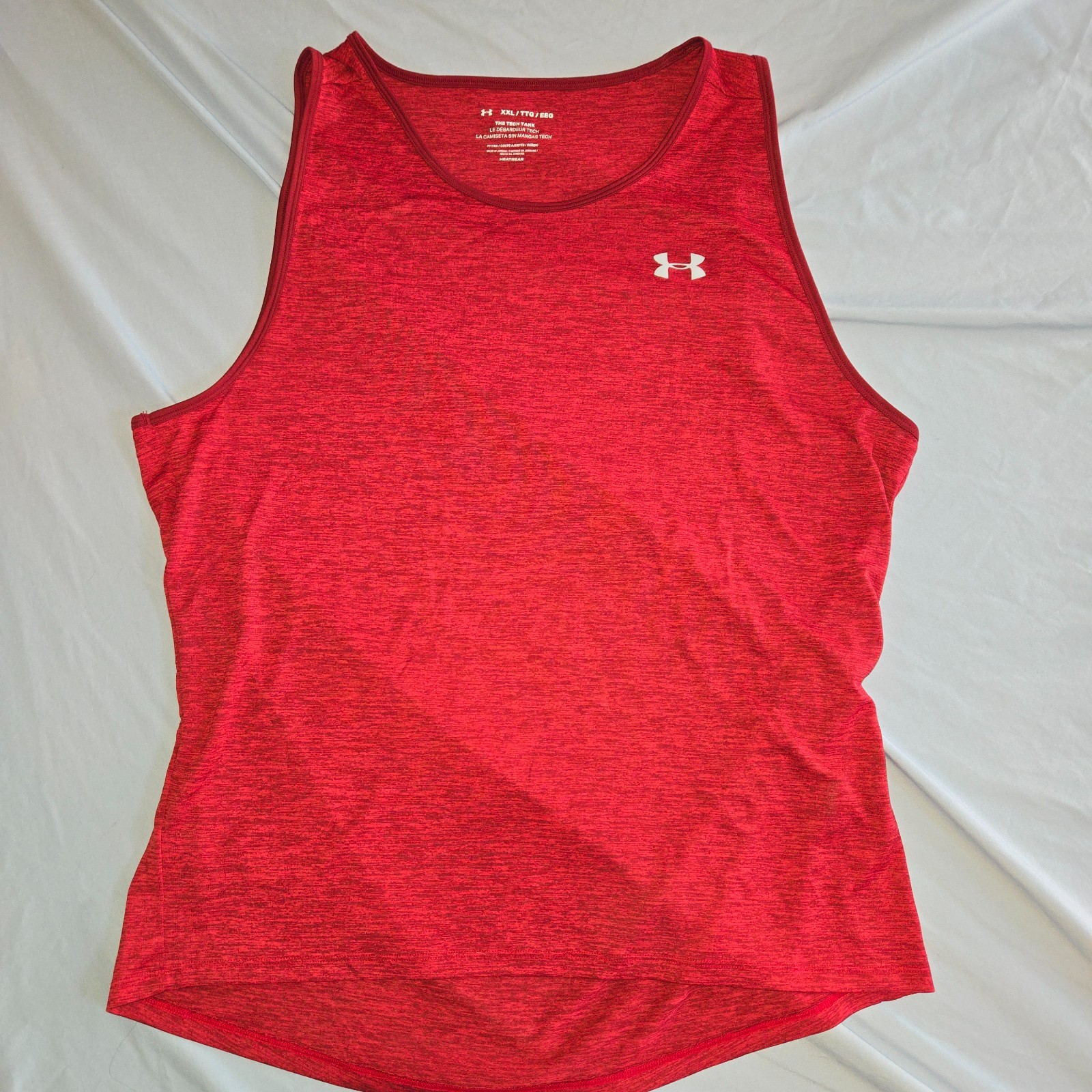 Under Armour Mens XXL Red The Tech Tank Fitted HeatGear