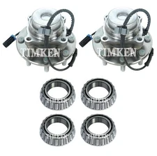 Front & Rear Wheel Bearings & Hubs Kit Timken For Express Savana 3500 RWD 03-16