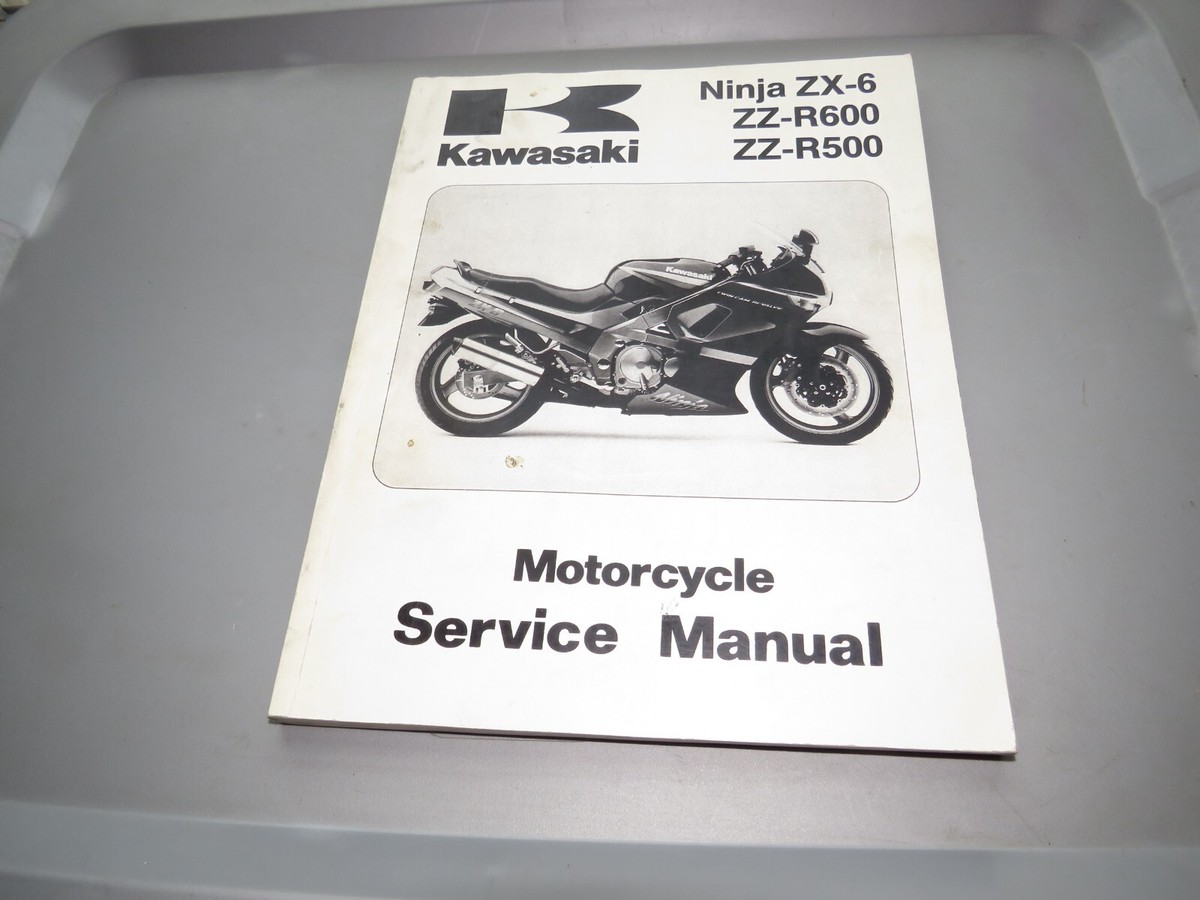 バッグ ^^ NOS Kawasaki Ninja ZX-6 ZZ-R600/R500 1993 Owners Service Manual