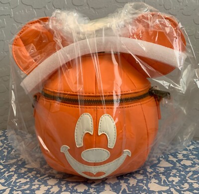 Loungefly Disney Mickey O Lantern Glow In The Dark Pumpkin  display picture 2