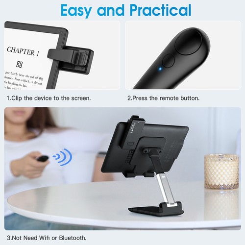 Kindle Wireless Clicker Remote, Hands-Free Page Turner for Tablets & Phones - Picture 2 of 13