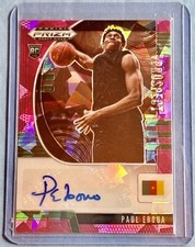 2020-21 Panini Prizm Draft Picks Prospect #PA-PE Paul Eboua Pink Ice Rookie Auto