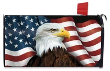 American Eagle Patriotic Magnetic Mailbox Cover USA Standard Briarwood Lane