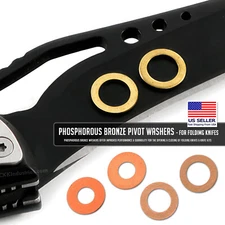 Phosphorous Bronze Pivot Washers for Folding Knives - Knife Making