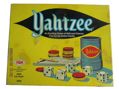 YAHTZEE VINTAGE 1973 E.S. LOWE MILTON BRADLEY GAME E950 Skill & Chance USA made