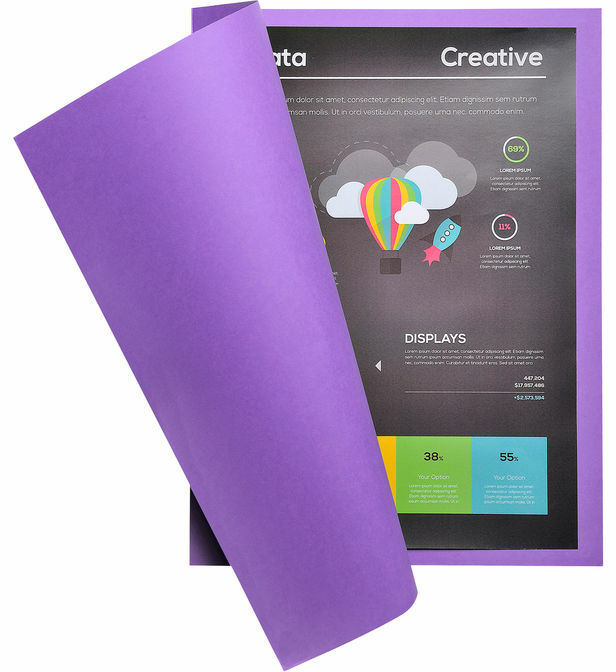 Exacompta Square Cut Folders A4 Purple Violet 210g Card 24 x 32cm Pack of 100