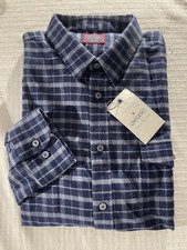 NWT UNTUCKit DAMALI 100 Cotton Soft Flannel Shirt XXL Blue White Plaid