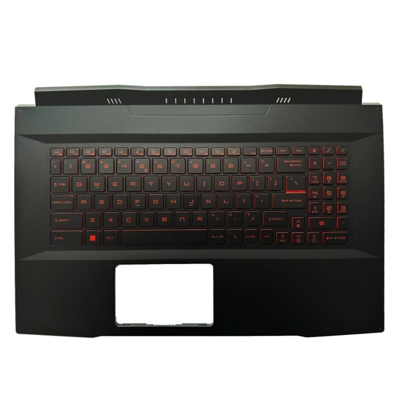 New For MSI Katana GF76 MS-17L1 MS-17L3 Palmrest Cover Keyboard Full RED Backlit