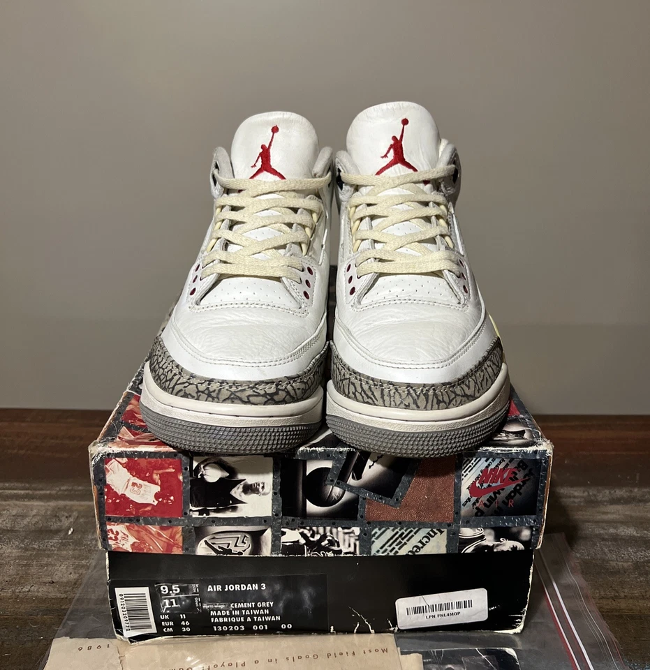 Air Jordan 3 Blanco Cemento 1994🦄 1988 Foto 3 de 4