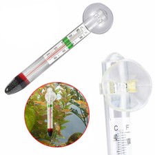1/2pcs Floating Aquarium Vertical Thermometer Fish Tank Glass Temperature Meter