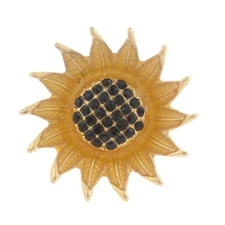 Snap Jewelry Sunflower Gold Base 18-20mm Fits 18-20mm Ginger Charm Accessories N