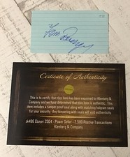 Autograph Tom Berenger Actor  Index Card Nice Uncommon COA Platoon