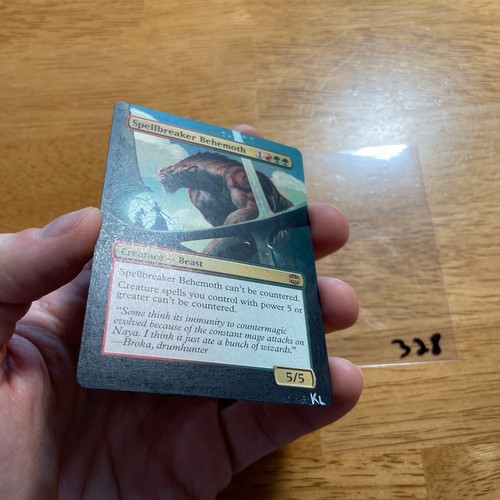 🔥🌳 Spellbreaker Behemoth Borderless Altered Art - Hand Painted ARB See Pix 328 - Picture 3 of 4