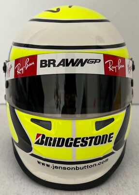 Jenson Button Hand Signed 2009 1/2 Scale Helmet Brawn Very Rare F1