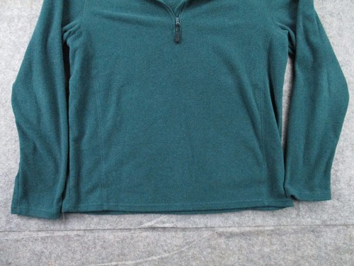 Outdoor Life Mens Fleece Pullover Large Green Quarter Zip Outdoors Winter Warm - Picture 2 of 12