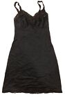 Vintage Lorraine 60s S M Black Lace Lingerie Goth Emo Thin Dress Full Slip