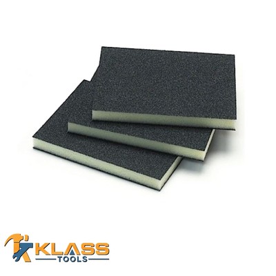 Double Sided Flexible Sanding Pad/Sponge (Set of 2 Medium & Fine Grits ) (2...