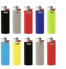 10 Pack Bic Classic Cigarette Lighters Disposable Full Size, Assorted Colors