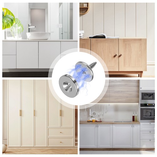 12Pcs Cabinet Door Magnetic Closure Metal Magnetic Door Catch Concealed} - Picture 2 of 10
