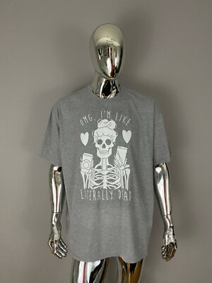 Anvil Grey Graphic Adult Men LogoT-Shirt Size 3XL