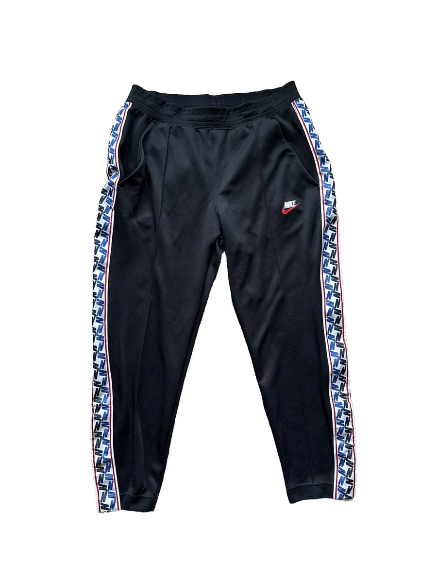 Nike Pants Mens Large Black Sail Taped Poly Sportswear Track Nike Pants Mens Large Black Sail Taped Poly Sportswear Track