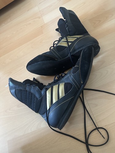 Adidas Tygun Boxschuhe Gr. 48 UK 12 1/2 Originals Gold schwarz Boxen Thai Gym - Bild 2 von 7