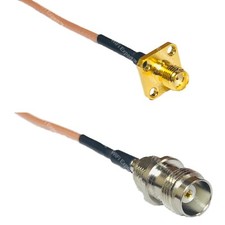 RG316 SMA FEMALE FLANGE to TNC FEMALE RF Cable Rapid-SHIP LOT