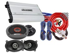 MB Quart ELITE 4x6" + 6.5"  Car Audio Speakers + Audiobank 1000w  Amp + Kit