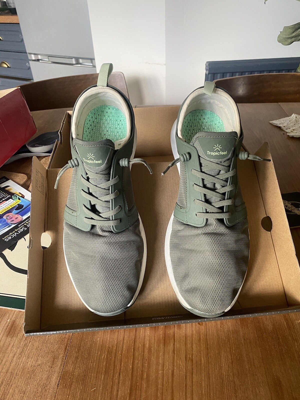 Tropicfeel Monsoon Travel Shoes Mens Thyme Green Hiking Runners 11 - Main Image