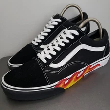 Vans Old Skool Sidewall Flame Cut Out Mens 11.5 Off the Wall Skate Shoes 