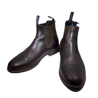 Rhodes Huxley Chelsea Boots Brown Calfskin Leather Men's 11 Blake Welted