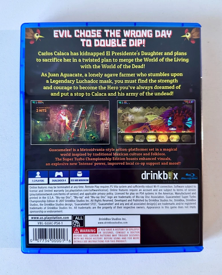 Guacamelee! Super Turbo Championship Edition PS4 Limited Run 3800 WW Like New - Image 2 of 4