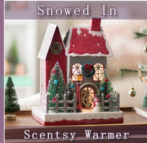 Scentsy SNEVED IN Scaldacera Full Size Casa di Natale in Metallo con Scatola - Foto 3 di 4