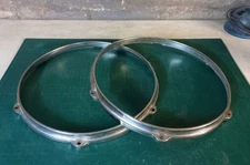 Vintage 60's Ajax, Edgeware, tom, drum, 12", six lug, cast hoops (x2)