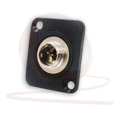 REAN RT4MP Mini 4 Pin XLR Circular Chassis Panel Mount Connector. D-type PANEL