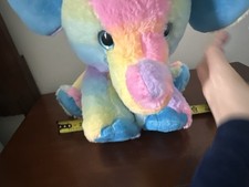 Peek-A-Boo Toys Multicolor Elephant Plush Stuffed Animal Small Washable 1995