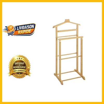 Valet en Bambou Robuste pour Vêtements - Dimensions Idéales pour Tout Intérieur - Photo 1/4