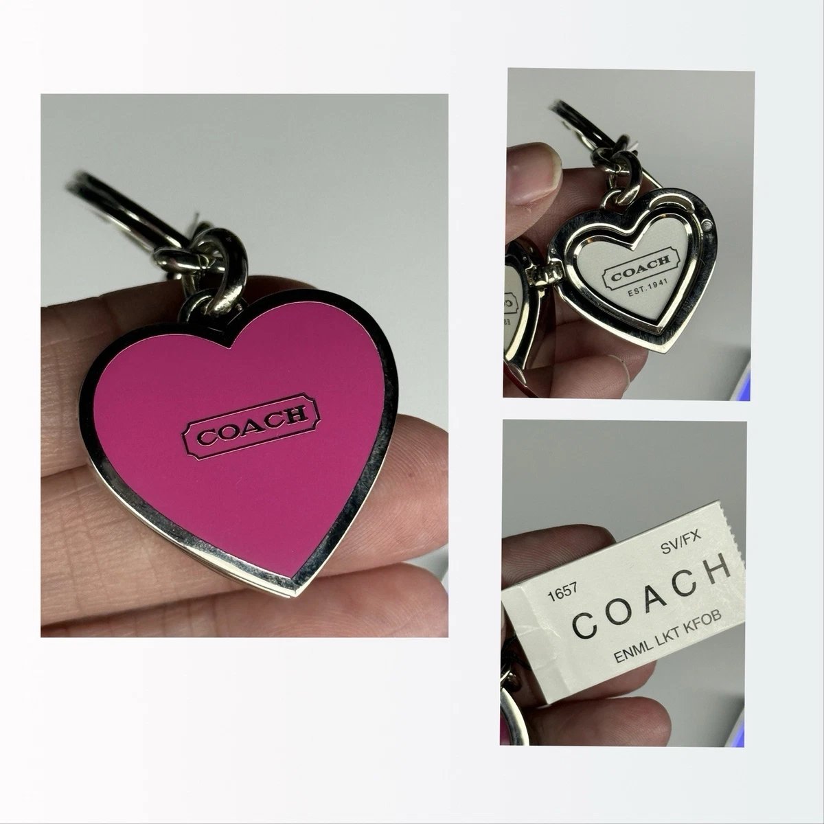 Y2K◎COACH KEY FOB HEART CHARM キーホルダー　ハート Y2K◎COACH KEY FOB HEART CHARM キーホルダー ハート Coach Signature