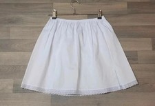 Womens Cotton Underskirt Half Slip Soft Petticoat Skirt Liner White Black