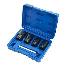 5PCS Locking Lug Nut Removal Tool,17-22mm Wheel Lock Removal Kit with 6 Point...